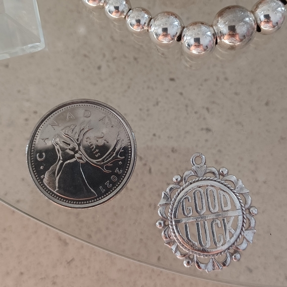 GOOD LUCK Medallion Stearling silver - Picture 4 of 11